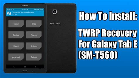 How To Flash Twrp Using Odin Samsung Sm T Sm T Youtube