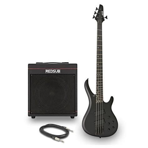 Redsub Infinity Fanned Fret Basgitarr Och Ba 30 Förstärkare Svart Paket Gear4music