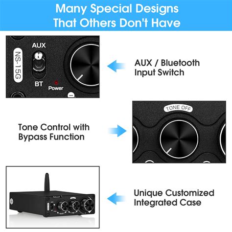 Nobsound Ns G Hifi Bluetooth Amplifier Desktop Digital Power