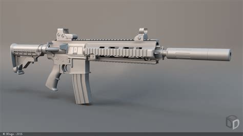 Hk416 3d Model 30 Max Fbx Obj Free3d