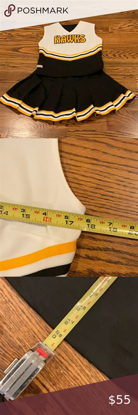 Official Cheerleading Uniform Hawks Logo With Yellow Detailing