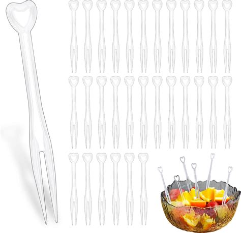 1pack 300pcs Disposable Plastic Fruit Forks Forks Bistro Cocktail Forks Tasting