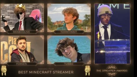 Tommyinnit Wins Best Minecraft Streamer Award Youtube