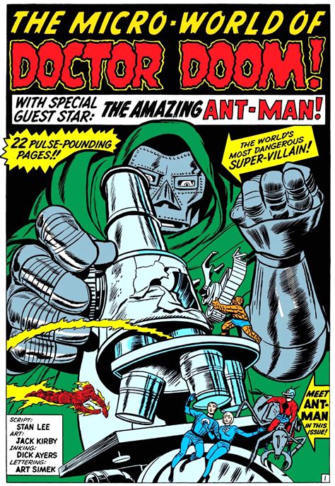 The Micro World Of Doctor Doom Fantastic Four Splash Page By Jack Kirby