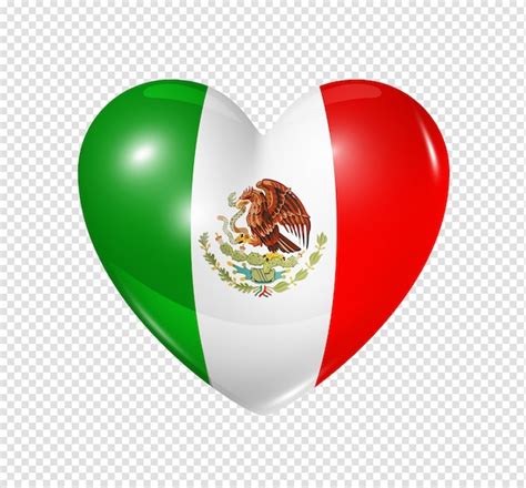 Amor M Xico Icono De La Bandera Del Coraz N Archivo Psd Premium