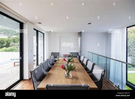 Modern Luxury Home Showcase Interior Dining Room Stock Photo Alamy