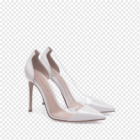 Zapato de corte zapato de tacón alto de charol plexi blanco cuero