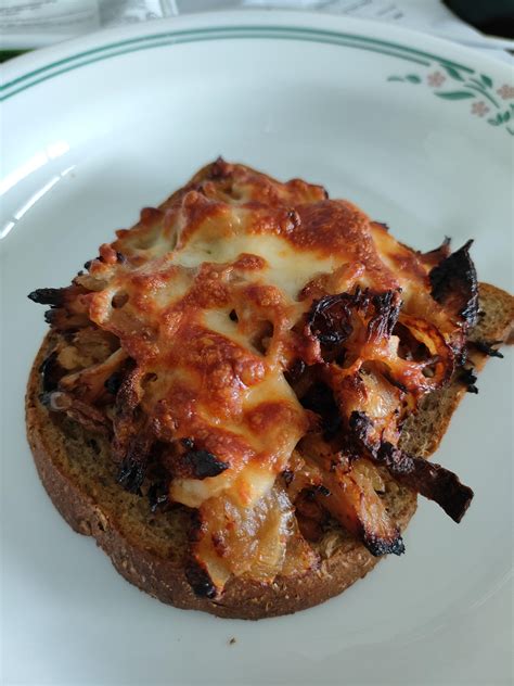 Homemade Grilled Chicken And Cheese Open Face Sandwich Rfood