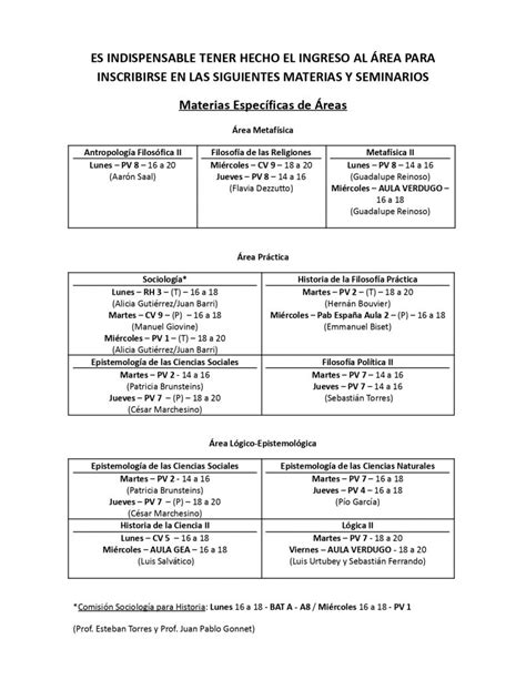 Nuevo Horarios Segundo Cuatrimestre Page Escuela De Filosof A