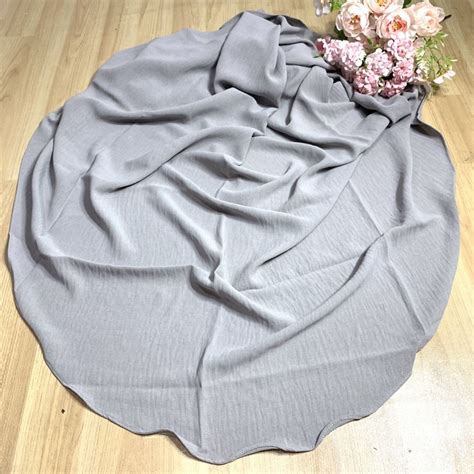 Jual Pashmina Curve Sudut Oval Crinkle Airflow Syari X Cm Hijab