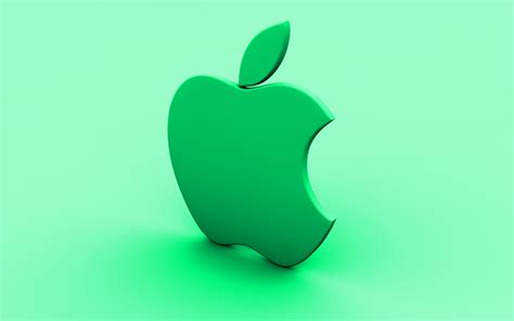 Descargar Fondos De Pantalla Apple Turquesa Logotipo Fondo De Color