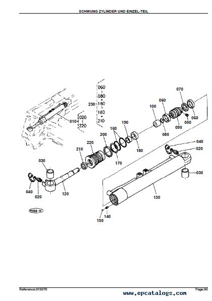 Kubota KX36 H S NO 55001 Crankcase Parts Catalog