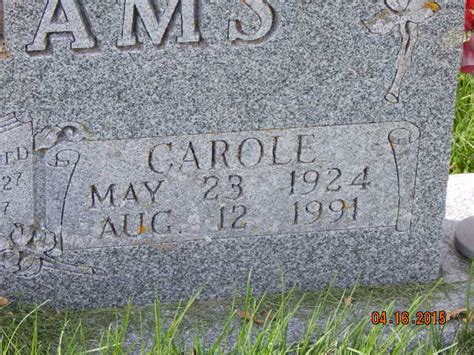 Carole Copenhaver Williams 1924 1991 Memorial Find A Grave