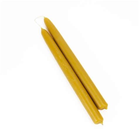 Hand Dipped Beeswax Taper Candles 10 X 7 8 One Pair