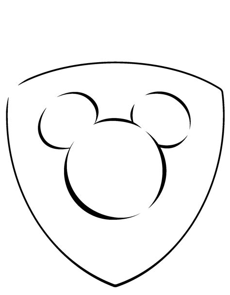 Download Mickey Mouse Logo Black And White - Line Art - ClipartKey