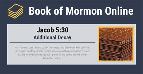 Jacob 5 30 Additional Decay Book Of Mormon Online