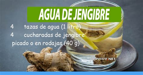 Jengibre Descubre Los Cinco Beneficios Del Agua Con Jengibre Hoysoy