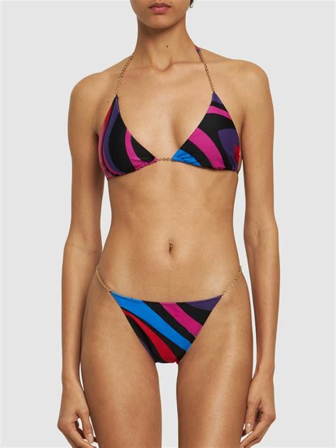 PUCCI Triangle Bikini Top Emilio Pucci