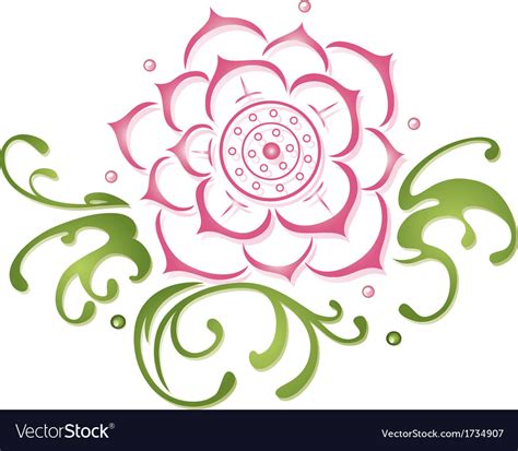 Lotus Flower Royalty Free Vector Image Vectorstock