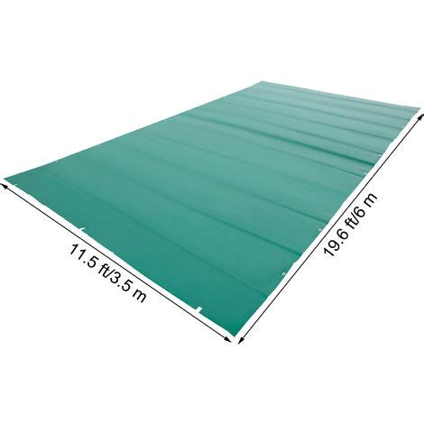 VEVOR Bache a Bulle Piscine Hivernage Verte en PVC 650 680 g m²