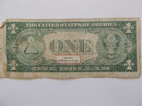 1935e One Dollar Silver Certificate Blue Seal M Series Note