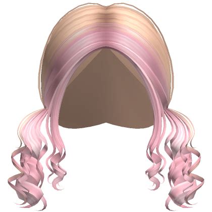 Short Spiral Springy Curly Pigtails Blonde Pink Roblox