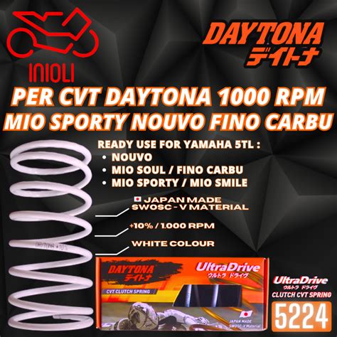 Jual PER CVT DAYTONA RACING 1000 RPM MIO SPORTY SMILE NOUVO MIO SOUL