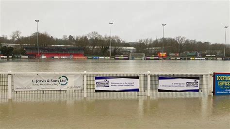 Banbury United S Pitch Left Submerged By Flood Water BBC News