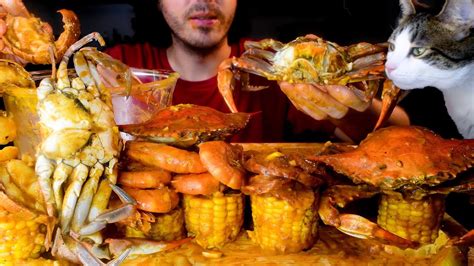 HUGE Seafood Boil mukbang with Cajun CHEESE SAUCE