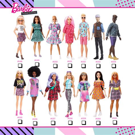 Barbie Fashionistas Checklist 134 212 2020 2023 Rbarbie