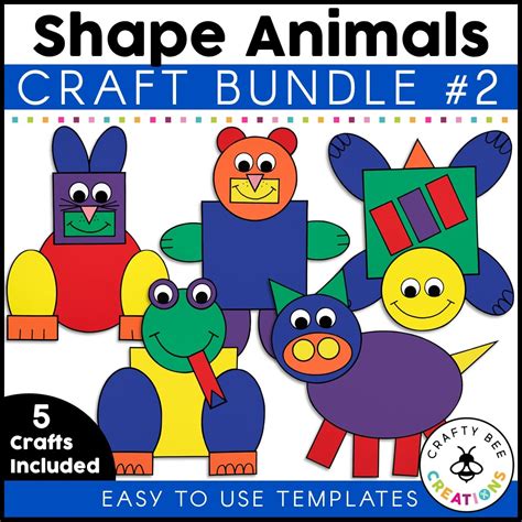 Shape Animals Craft Bundle 2 - Crafty Bee Creations