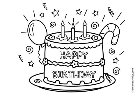 Happy Birthday Coloring Pages To Download And Print For Free