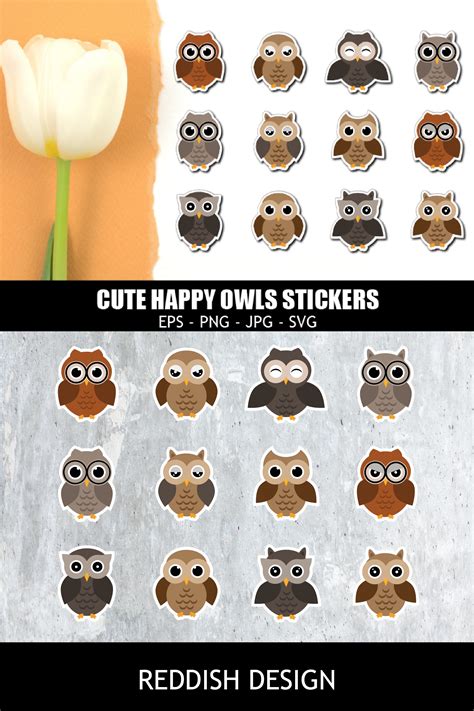 Owls Stickers Printable Stickers Cricut Craft 1280704