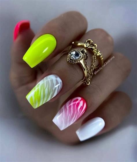 Coffin Summer Nails 2023 Summer Nails Long Summer Nail Summer Nails Ideas Summer Gel Short Nails