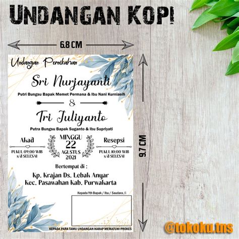 Jual Undangan Mini Undangan Kopi Undangan Pernikahan Undangan Khitan