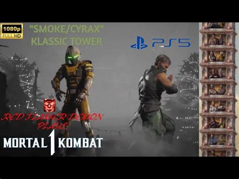 MK1 Smoke Cyrax Kameo Klassic Tower Gameplay Ending 1080p 60fps