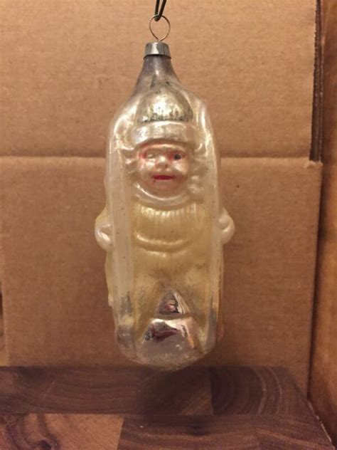 Rare Antique German Figural Glass Christmas Ornament Boy In A Sled Antique Price Guide