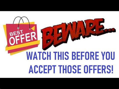 Why You Should Think Twice Before Accepting Best Offers On EBay YouTube