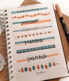 Bullet Journal Design Ideas Planner Lettering