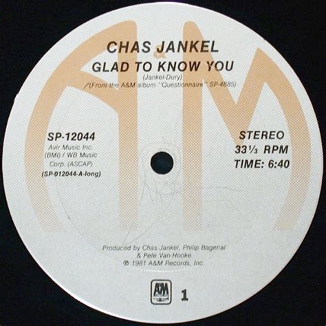 Chas Jankel Glad To Know You 3 000 000 Synths Ai No Corrida 12