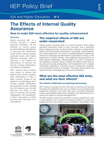 The Effects Of Internal Quality Assurance How To Make Iqa More