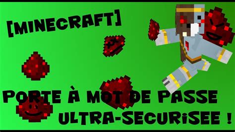 Minecraft Redstone Porte à Mot De Passe Ultra Sécurisée Youtube