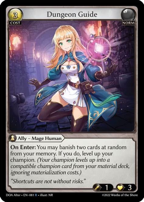 Dungeon Guide Dawn Of Ashes Alter Edition Grand Archive TCG