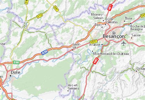 Carte Michelin Saint Vit Plan Saint Vit Viamichelin