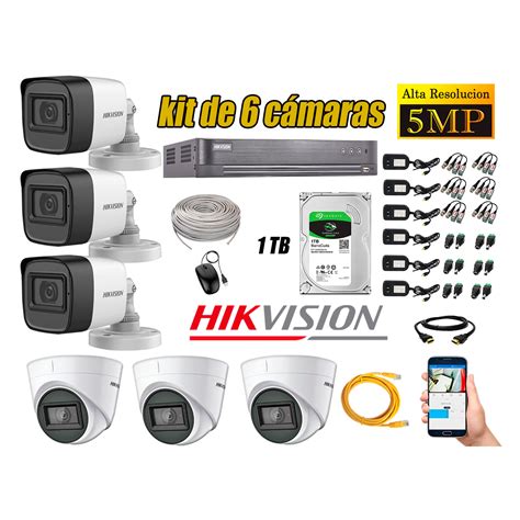 Ripley Hikvision C Maras De Seguridad Kit Mp Disco Duro Tb