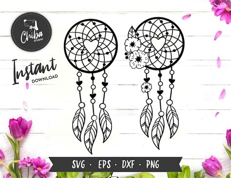 Dreamcatcher Svg Dream Catcher Svg Floral Dreamcatcher Svg Etsy