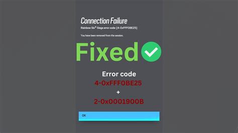 How To Fix Rainbow Six Siege Error Code 4 0xFFF0BE25 2 0x0001900B