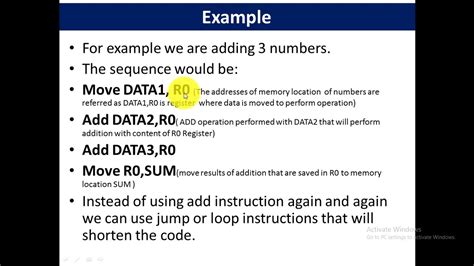 Types Of Instructions Of Isa Types Of Instructions In Coa Loop In