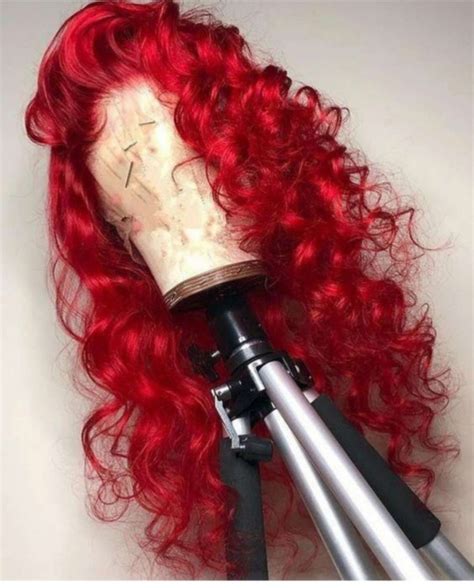 Magic Love Human Virgin Hair Ombre Red Pre Plucked Lace Front Wig And