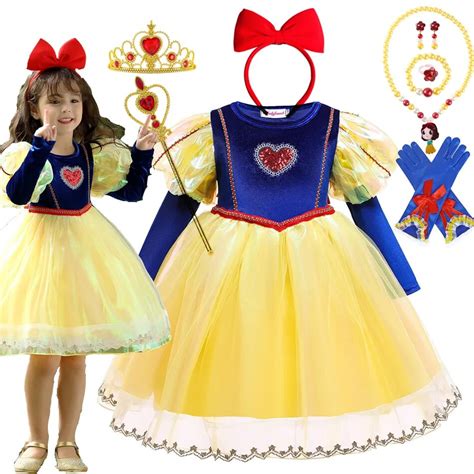 Vestido De Blancanieves Para Ni A Ropa De Fiesta De Cumplea Os Coraz N